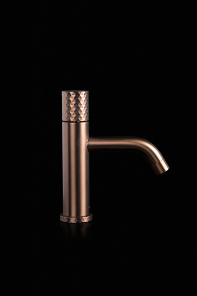 смеситель для умывальника boheme stick diamond 121-cb брашированная медь