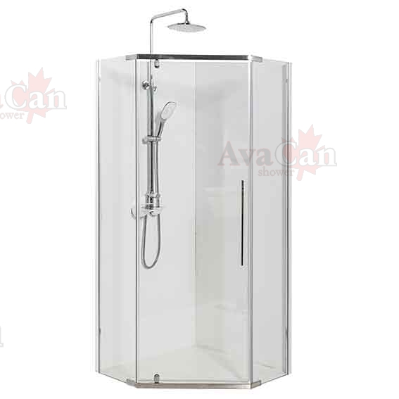 душевой уголок avacan pc90 ava 90x90 стекла прозрачные, профиль хром