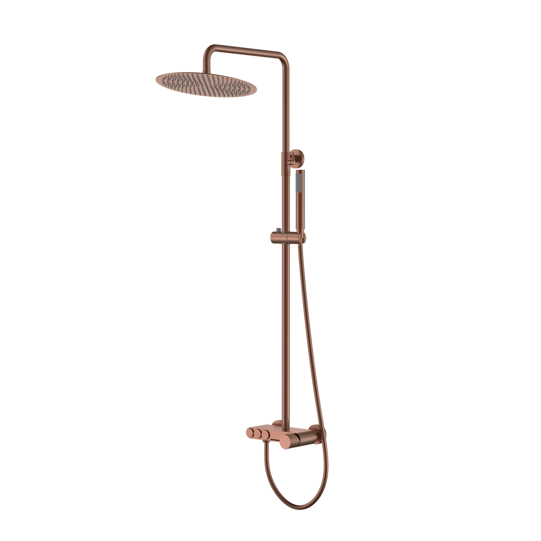 душевая стойка boheme stick 128-brb.4 brushed bronze spirale