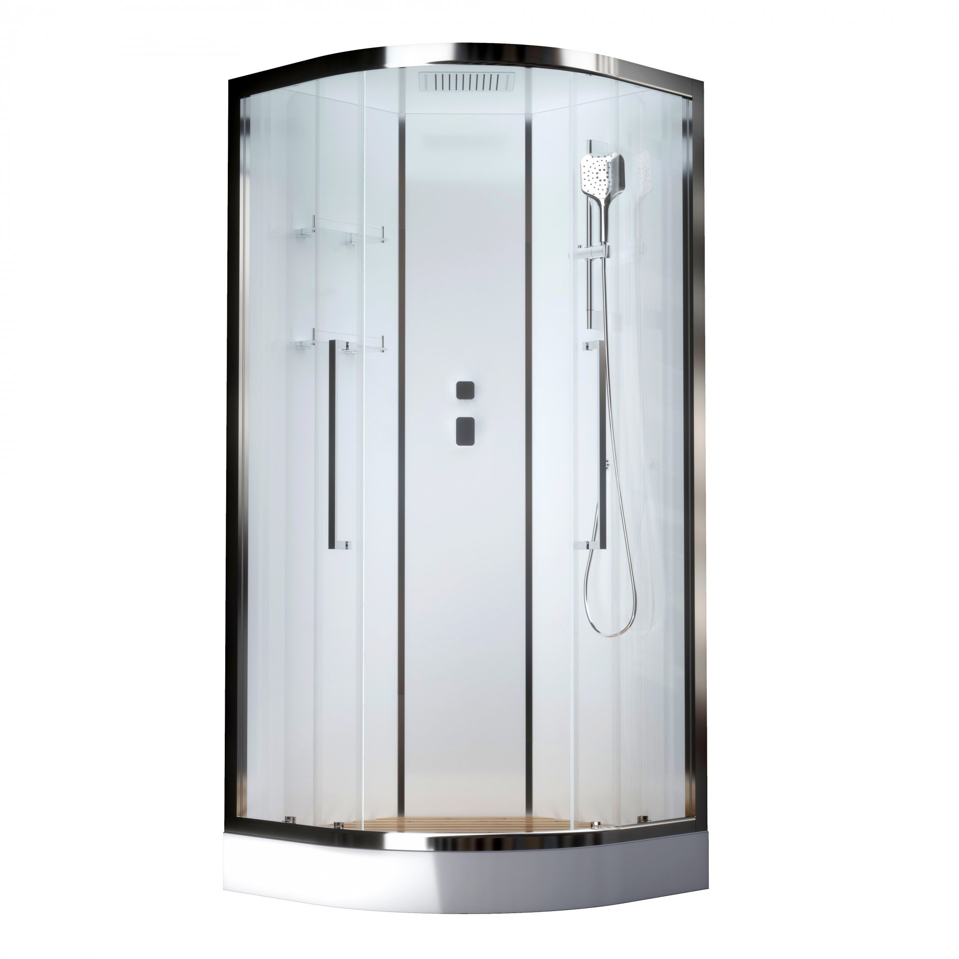 душевая кабина acquazzone bogema 90x90 стекла прозрачные, профиль хром