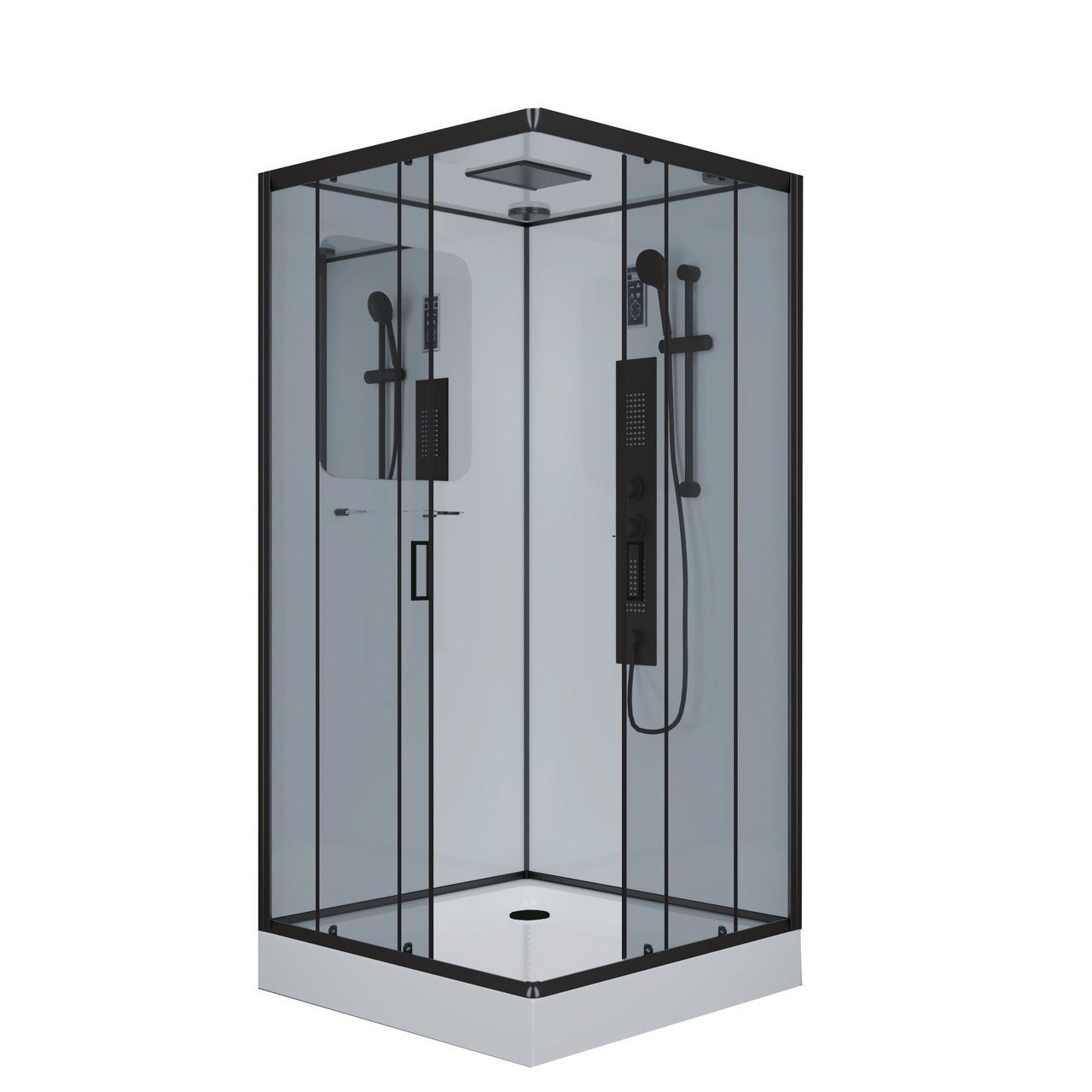 душевая кабина niagara premium ng-6901-01gq black 90x90