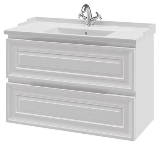 тумба подвесная caprigo ponza 90 13523-b231 белый матовый