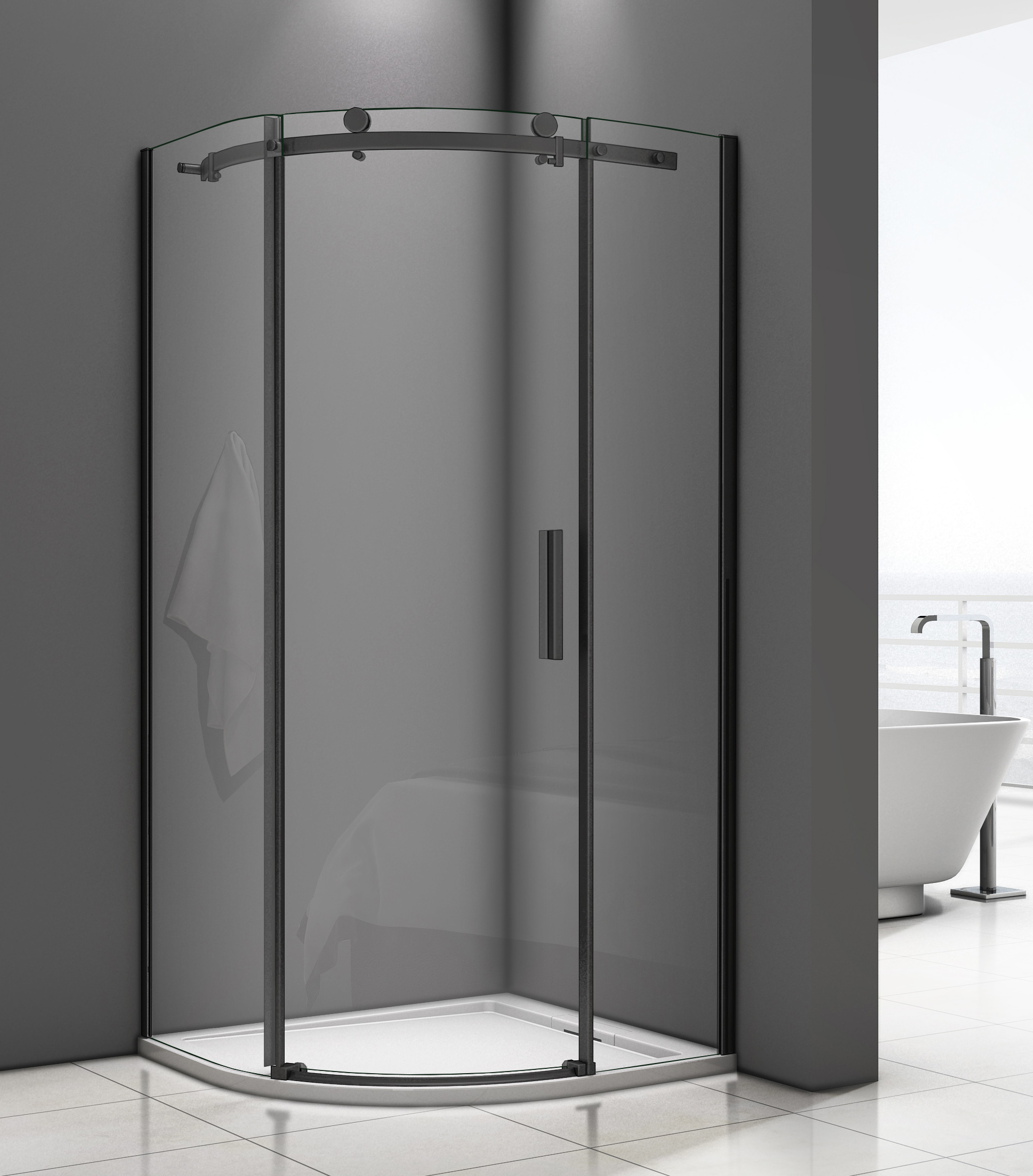 душевой уголок gooddoor galaxy r-90-c-b 90x90