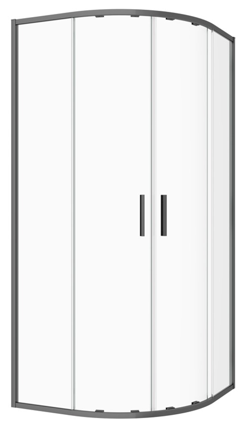 душевая уголок ceramalux cl901-90 grey 90x90 прозрачное стекло / профиль вороненая сталь