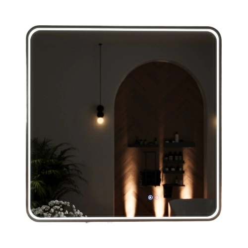 зеркало benetto ellisse 80x80 с подсветкой, серебро