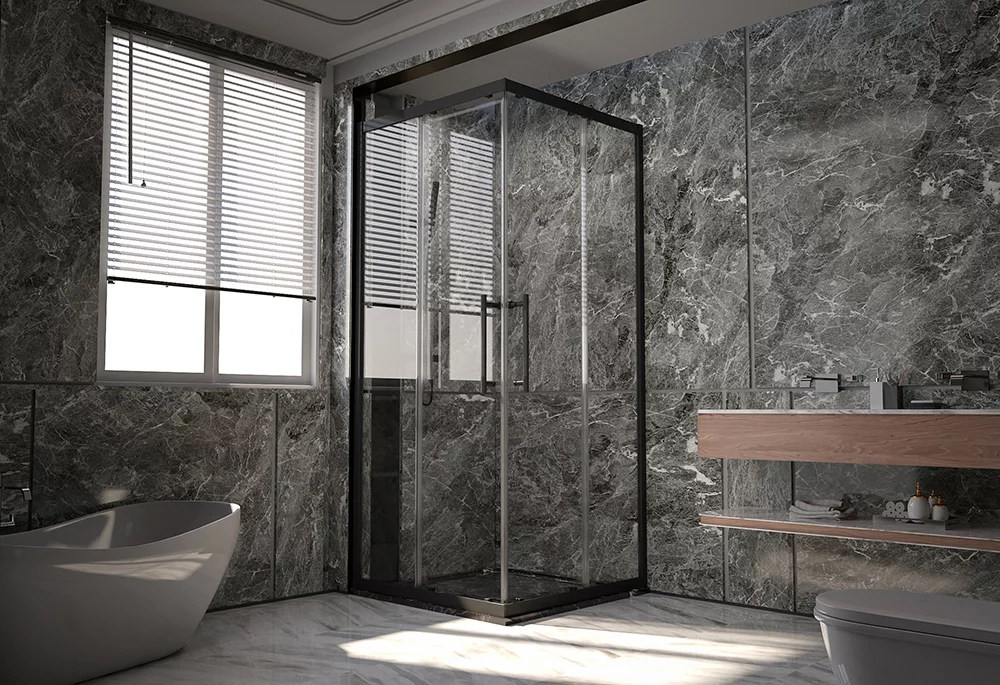 душевой уголок veconi premium trento ptc-20b 90x90 прозрачные стекла / профиль черный матовый