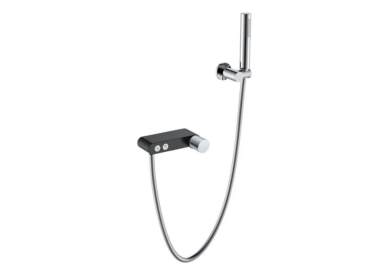 смеситель для ванны boheme stick diamond 123-bcr.2 black chrom