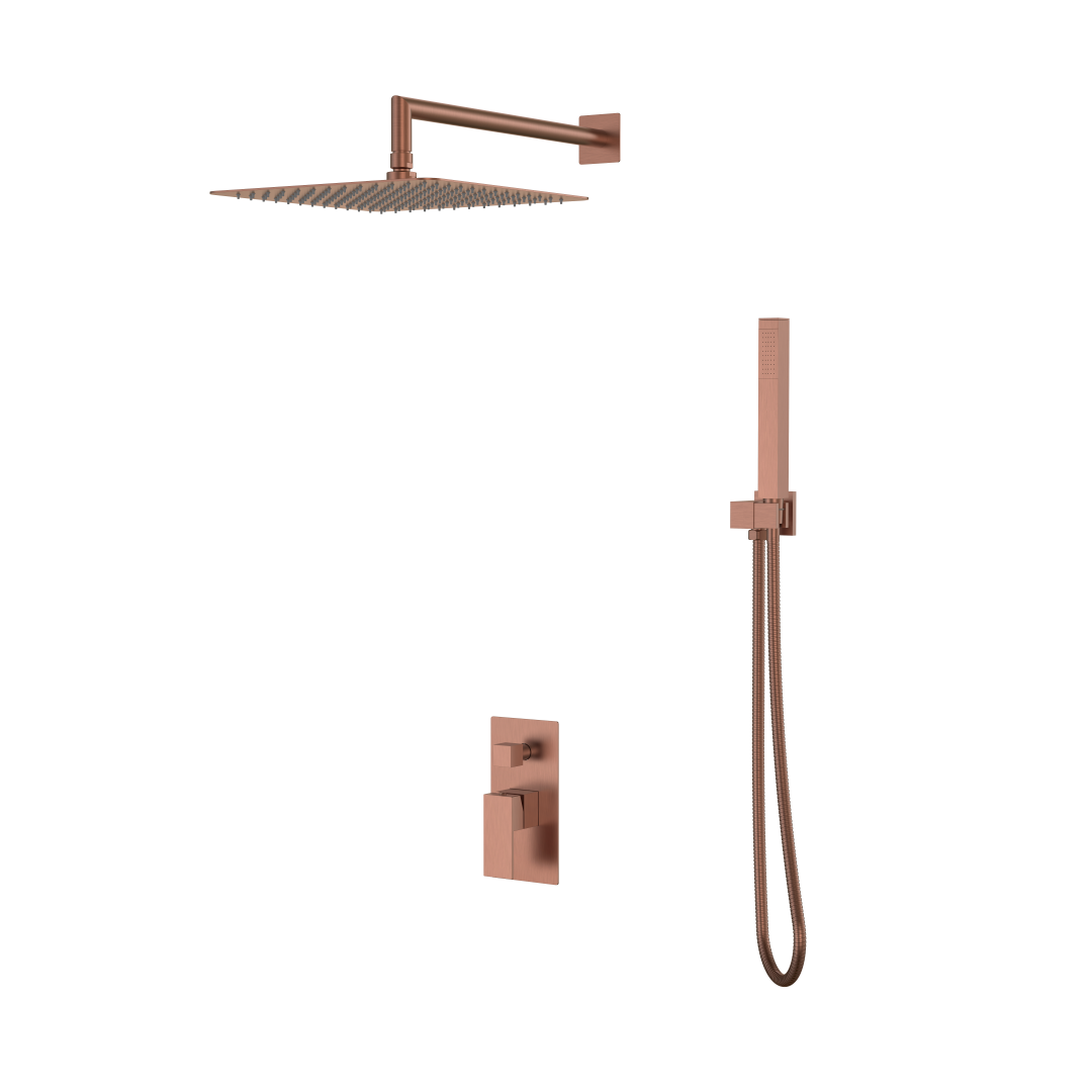 душевая система скрытого монтажа boheme qubic brushed bronze 474-3-brb брашированная бронза