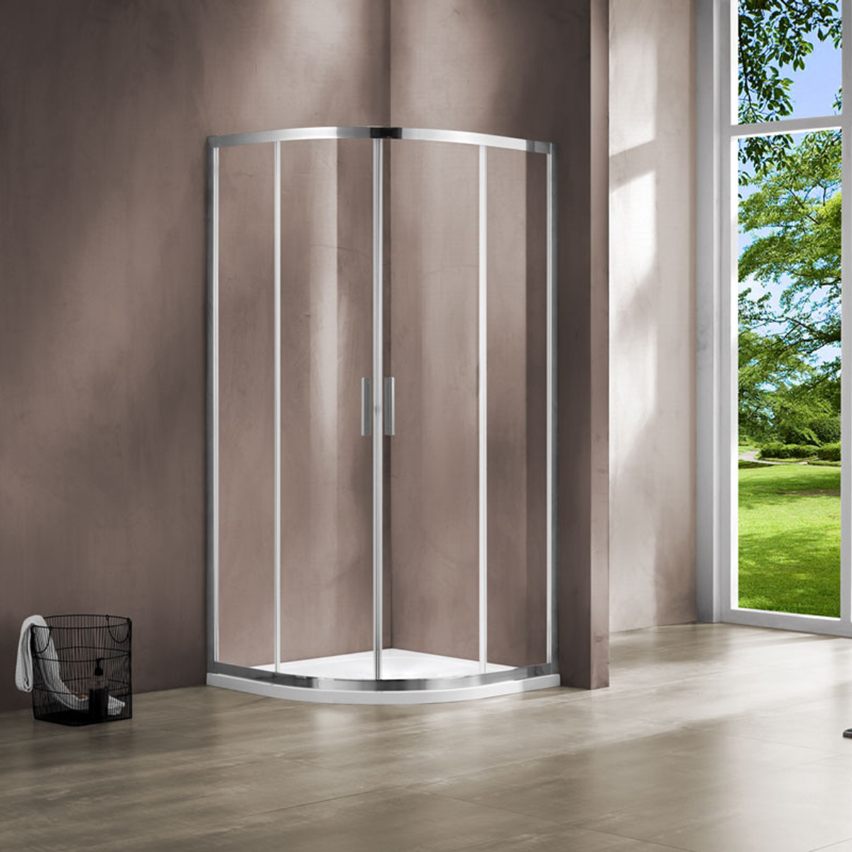 душевой уголок vincea garda vsq-1g900cl 90x90 стекло прозрачное