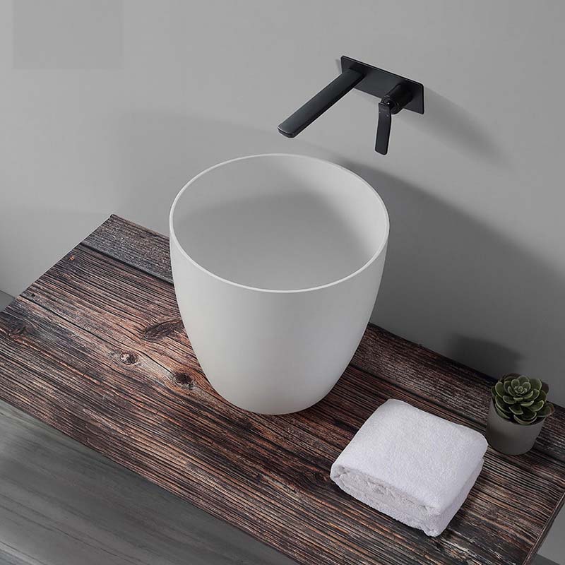 умывальник boheme corian 884-39 39x39 белый