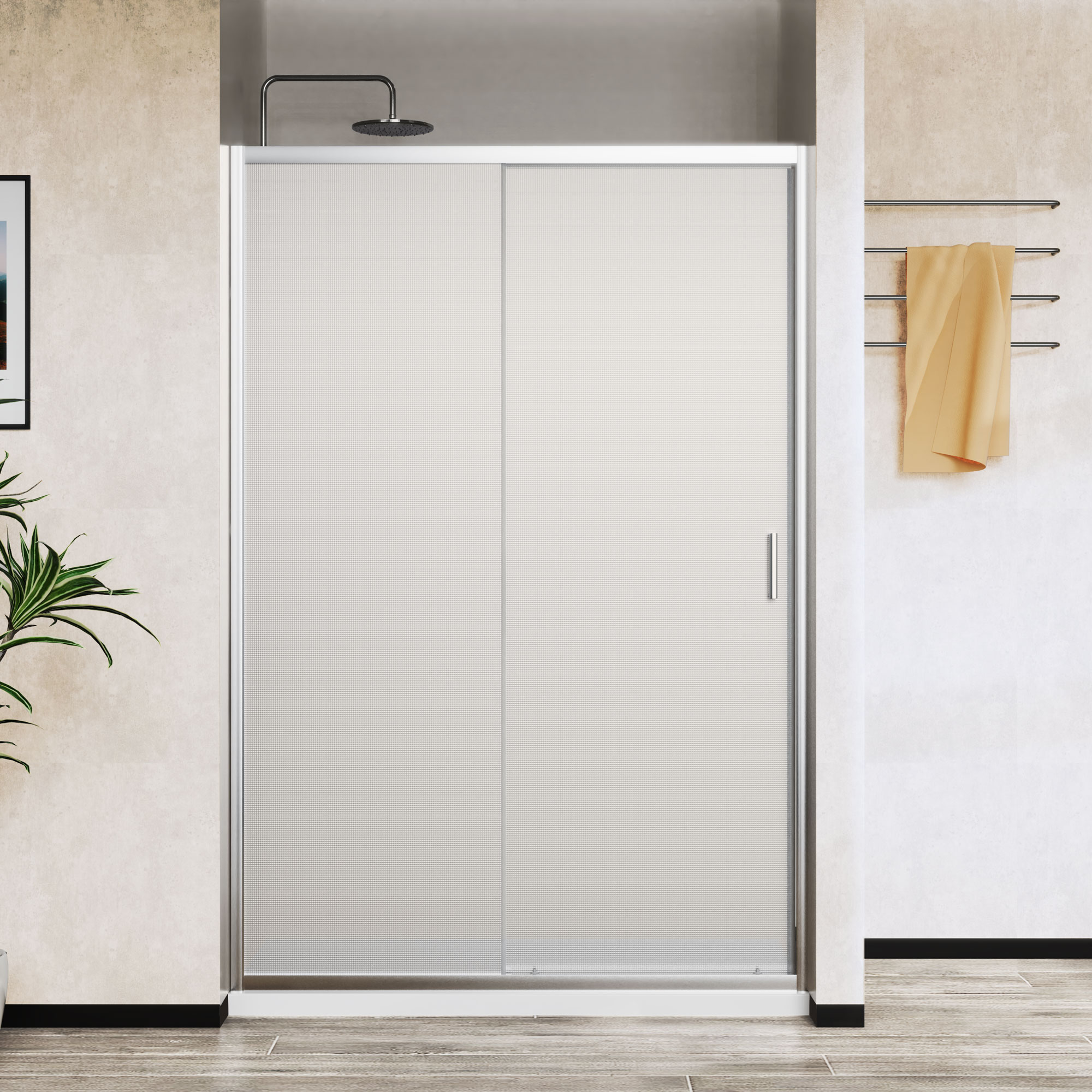 душевая дверь vincea city vds-5ct110mt 110x195 стекла текстурные, профиль хром