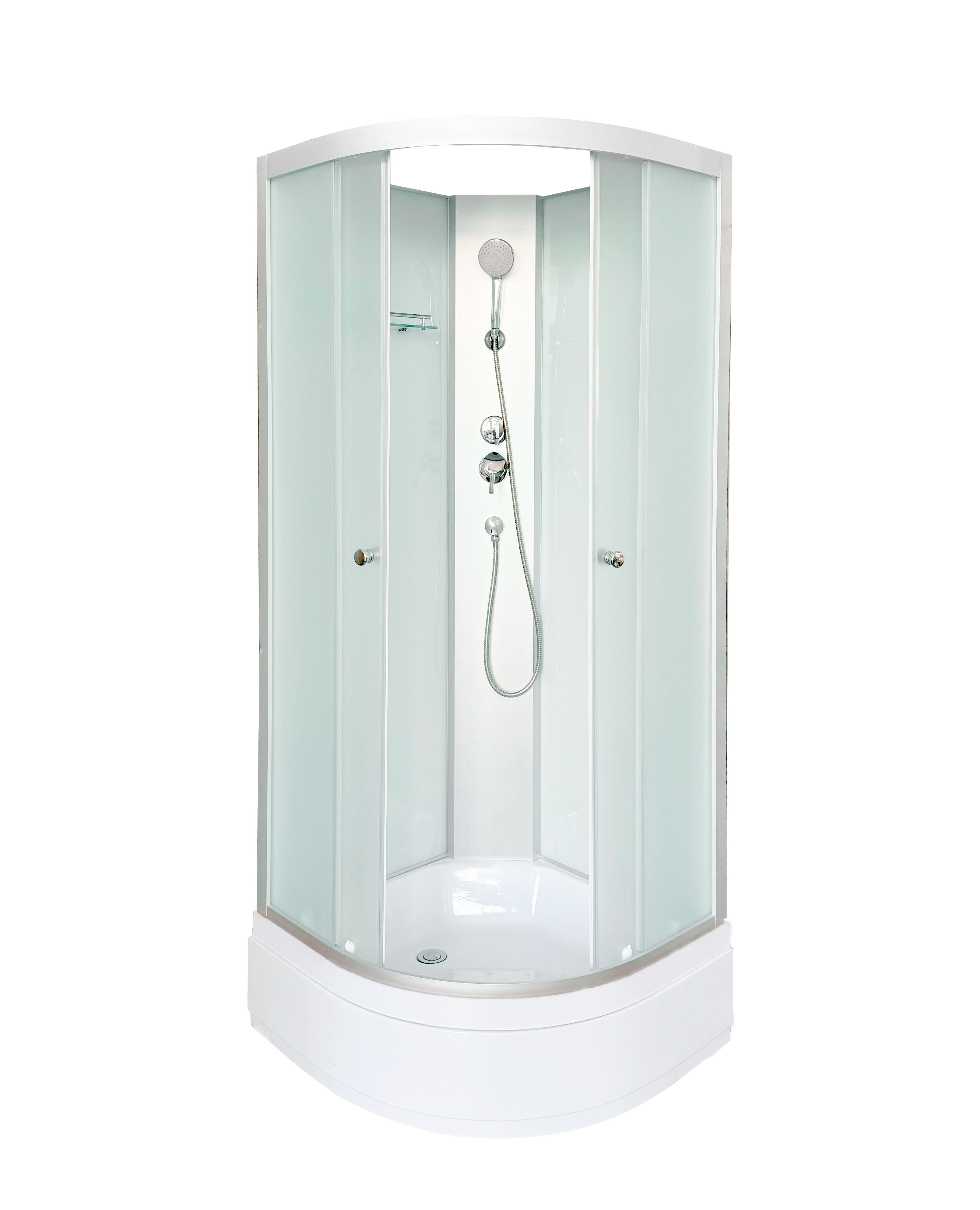 душевая кабина deto lm790n 90x90 без крыши, стекла матовые, профиль хром