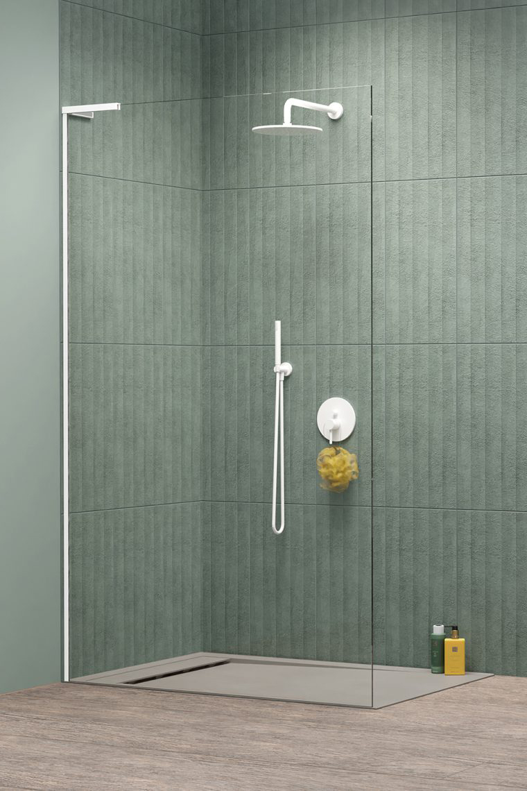 душевой уголок radaway modo sl white ii 115x20 левый, стекла прозрачные, профиль белый