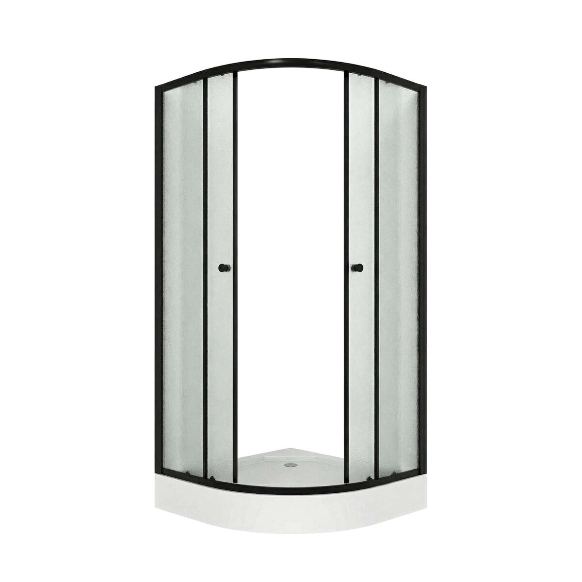 душевой уголок niagara ng-003-14mt 80x80 стекла матовые, профиль черный