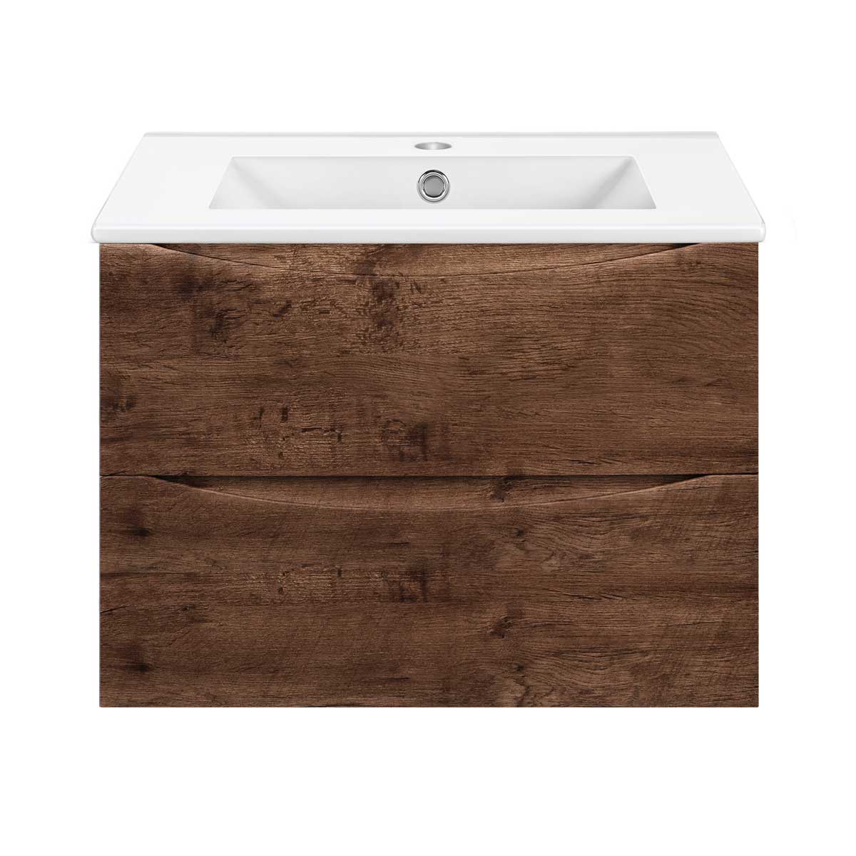 тумба подвесная vincea mia slim 700 r.wood vmc-2mc700s1rw темное дерево