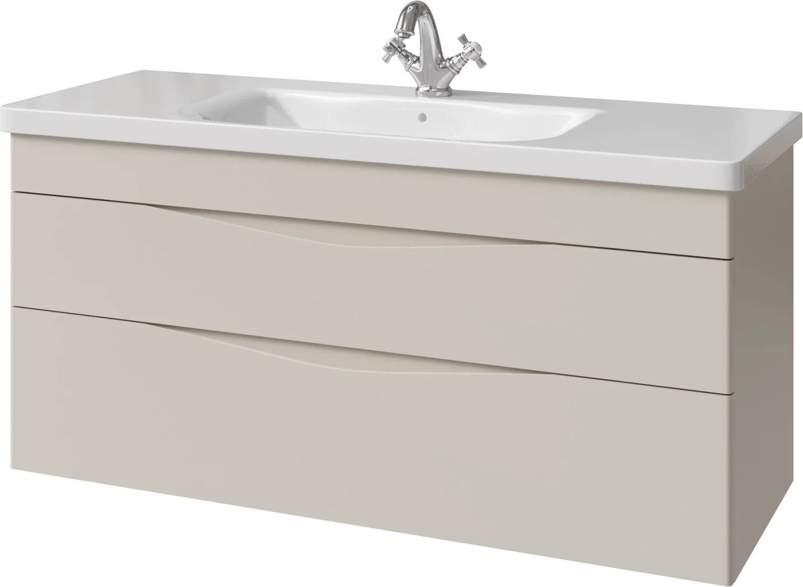 тумба подвесная caprigo lento 120 36216-sf023 бежевый матовый
