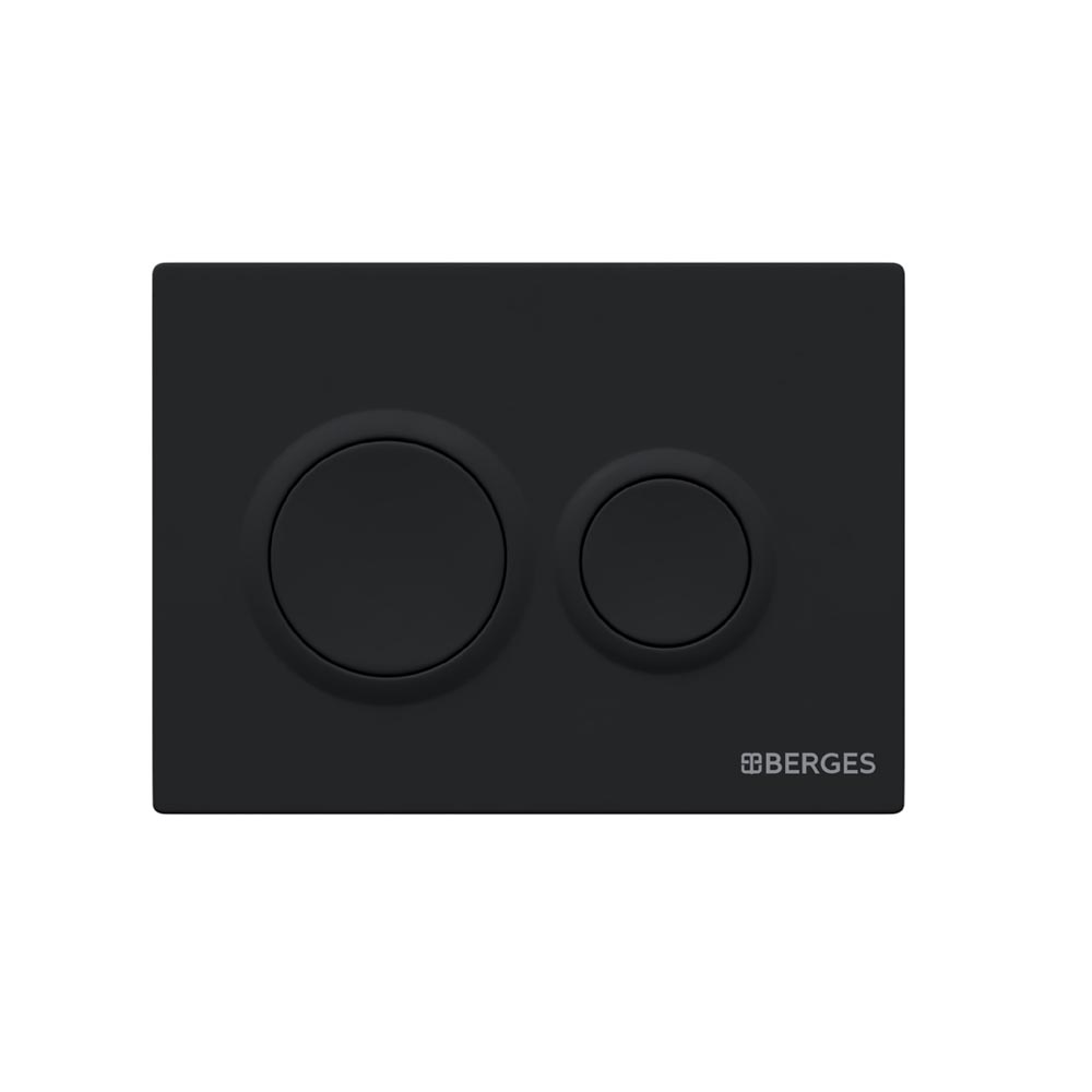кнопка смыва berges novum o5 040065 soft touch черная