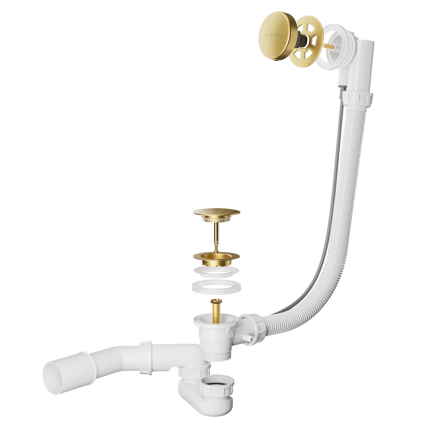 сифон для ванны roxen r70a-g брашированное золото
