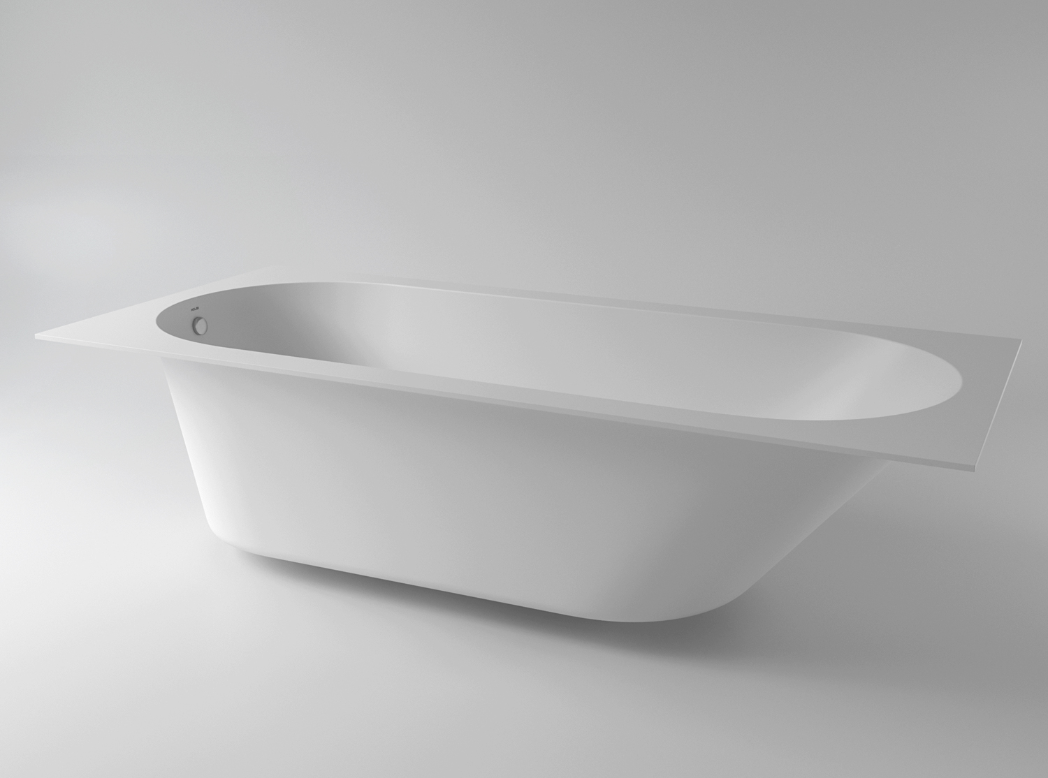 ванна каменная holbi orion 168x74 белый матовый