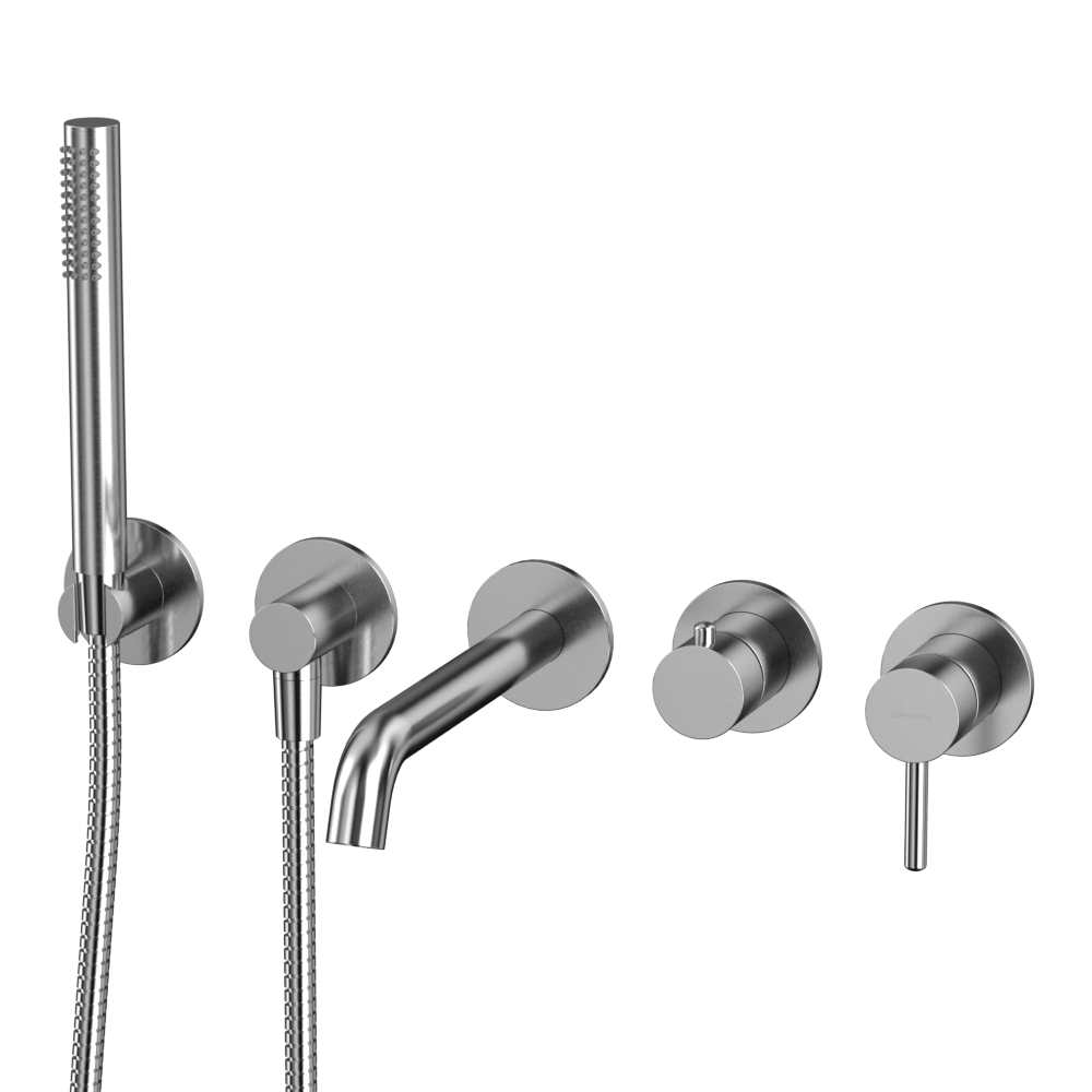 смеситель для ванны whitecross y yset1240nib брашированный никель