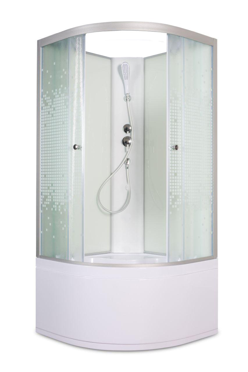 душевая кабина deto l 910 n 100x100 без крыши (стекла матовые с рисунком)