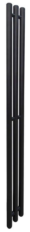 полотенцесушитель водяной ростела мини 1/2" 140x600 / 3 нижний подвод воды черный