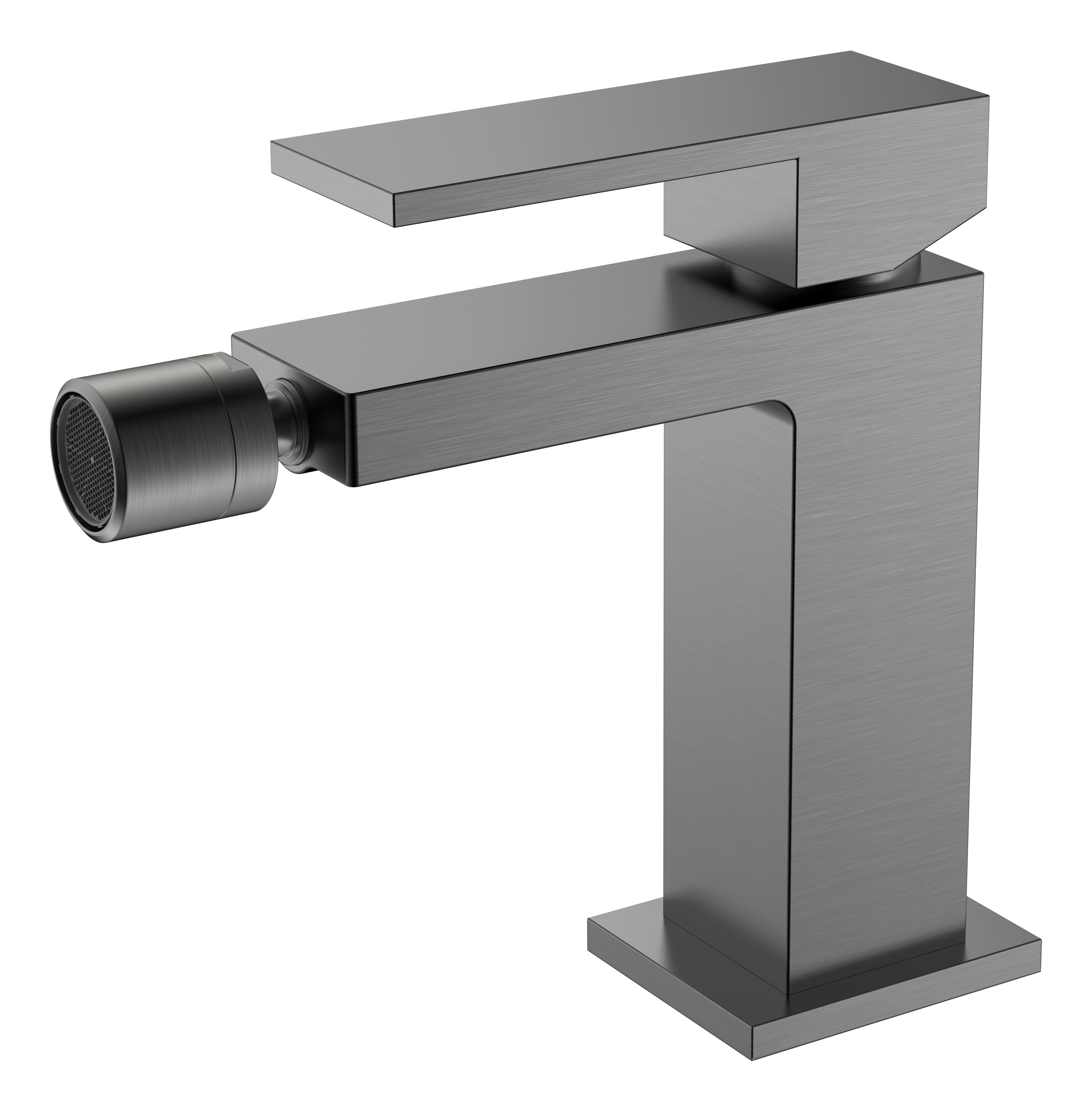 смеситель для биде boheme qubic gunmetal 476-gm оружейная сталь