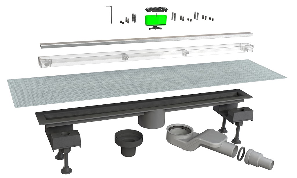 душевой лоток с решеткой bonomini canalissima 6825kx70s