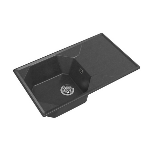 мойка кухонная granfest gf-u-840l графит