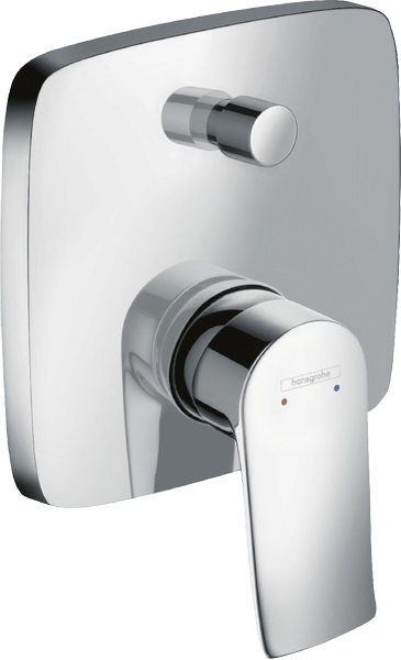 смеситель скрытого монтажа для ванны hansgrohe metris 31454000 хром