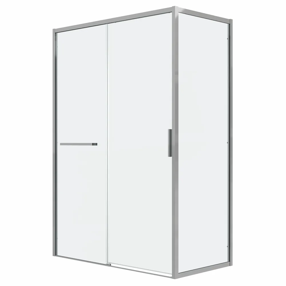 душевой уголок grossman style 100x100 стекла прозрачные, профиль хром