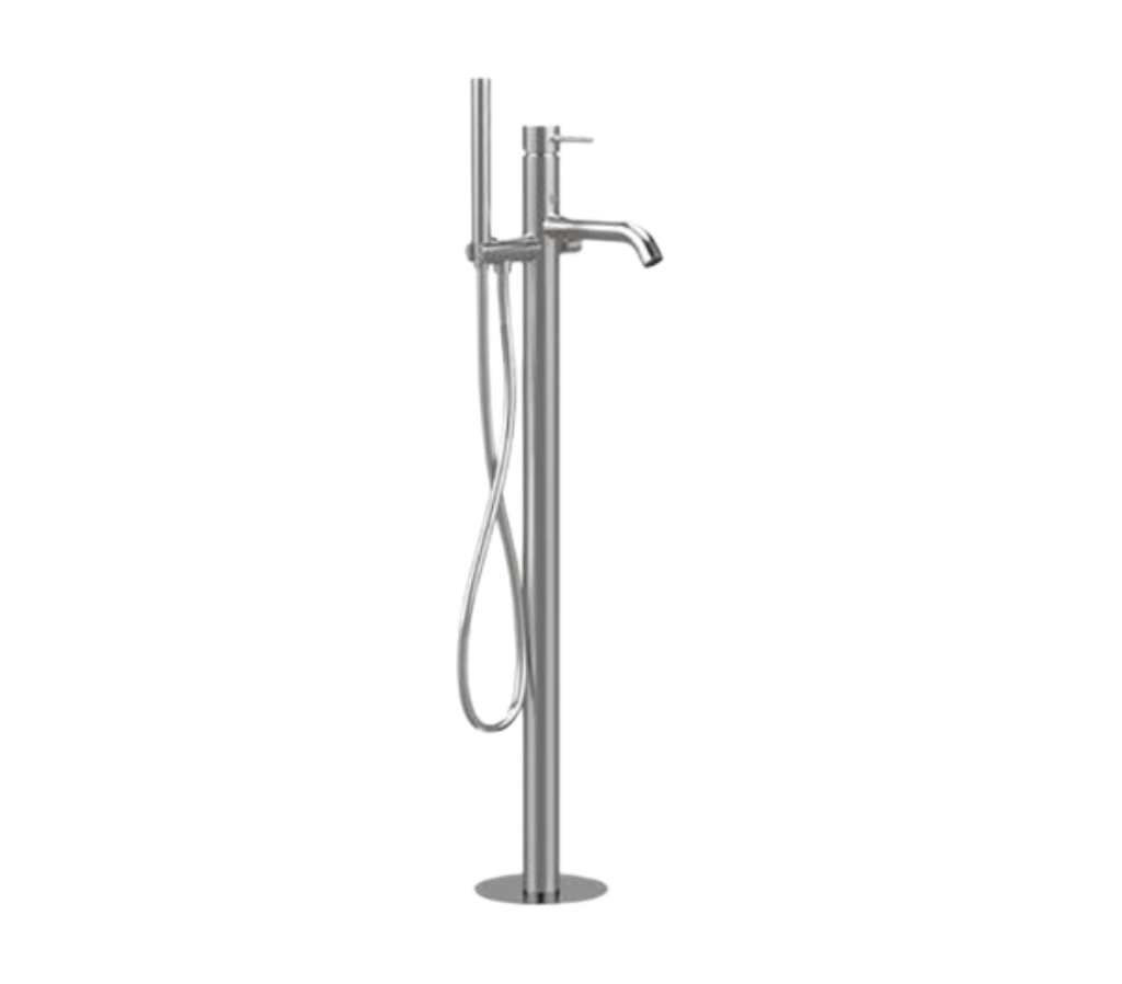 смеситель для ванны remer x style inox ssx08 вороненая сталь