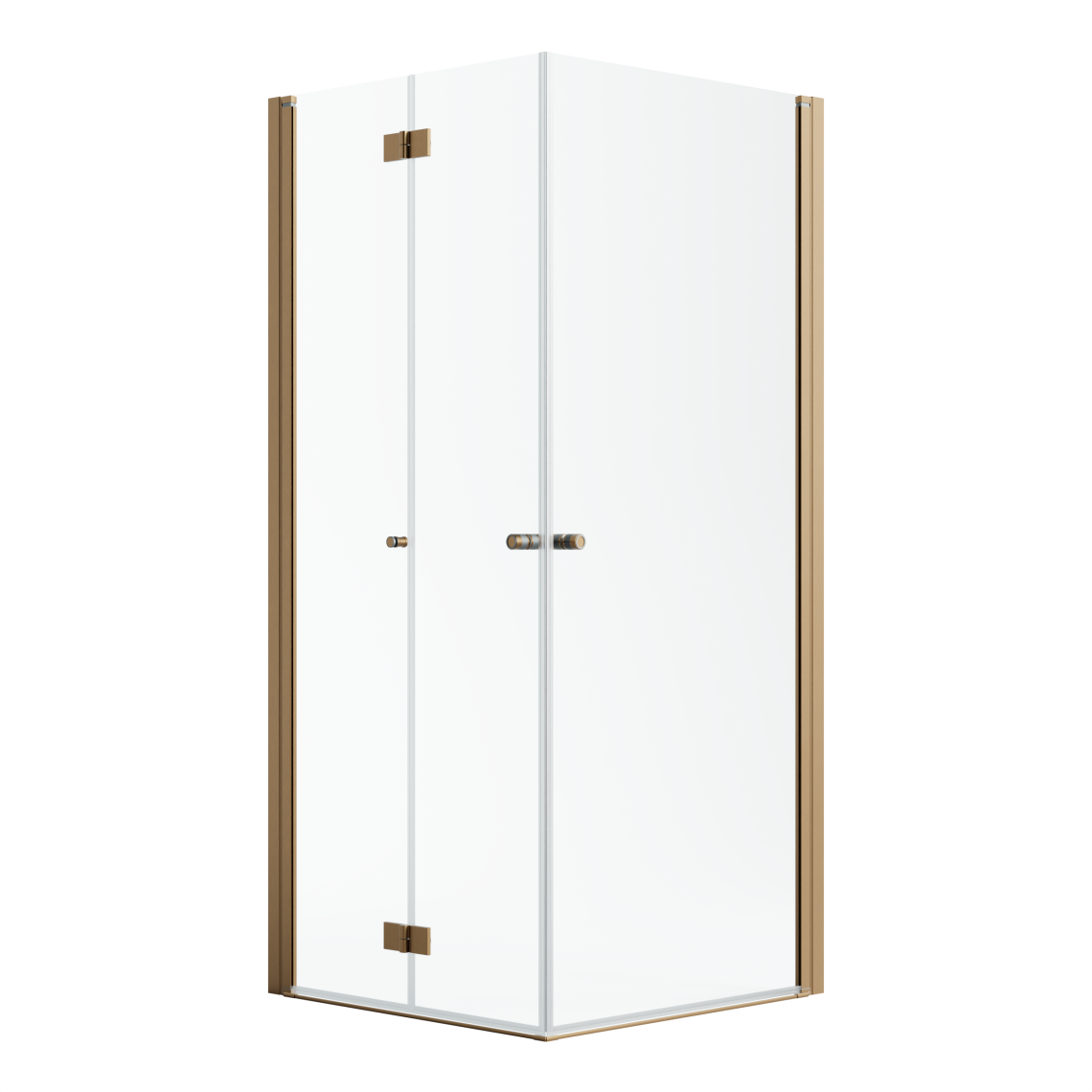 душевой уголок radaway nes brushed copper kdd b 100 l+ kdd i 100 r левый, стекла прозрачные, профиль брашированная медь