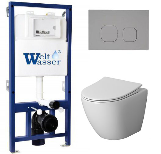 комплект инсталляции welt-wasser bamberg 525 с клавишей смыва cr и унитазом niagara ng-9301