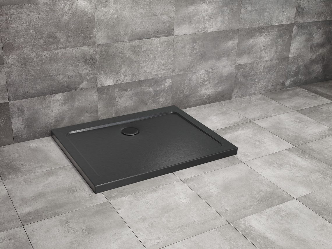 душевой поддон radaway doros d stone black 110x90 черный