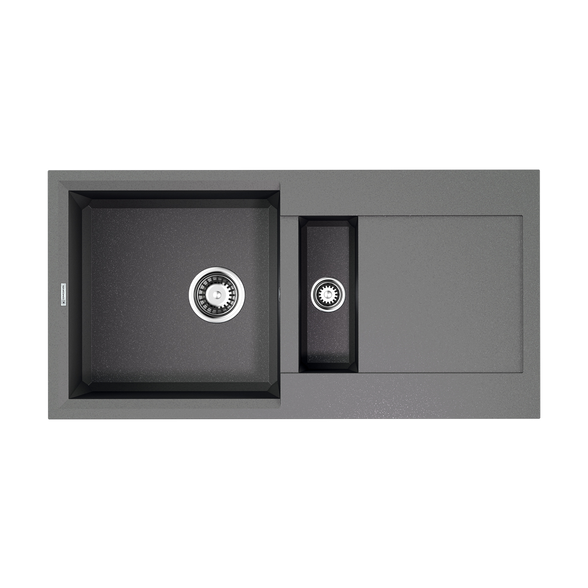 кухонная мойка omoikiri sakaime 86-2-gr 86x43,5 leningrad grey