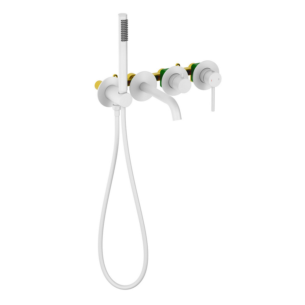 смеситель скрытого монтажа для ванны с душем timo saona 2314/16ysm matte white