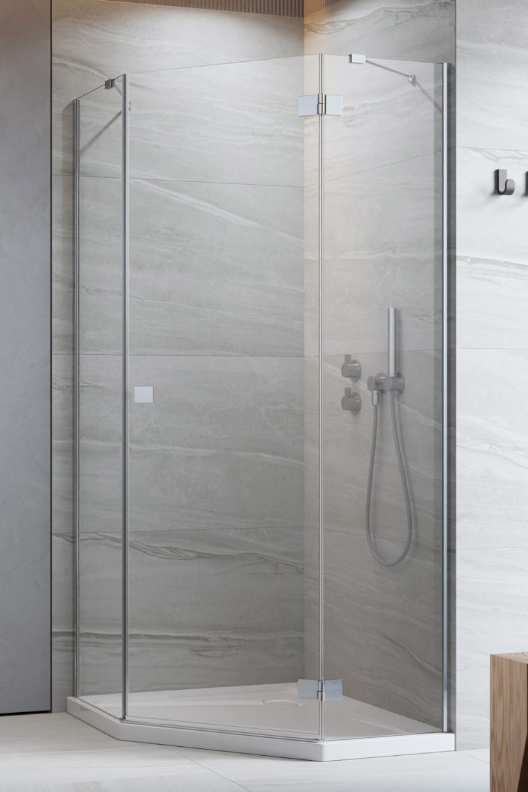 душевой уголок radaway essenza ptj  80x90 прозрачное/хром
