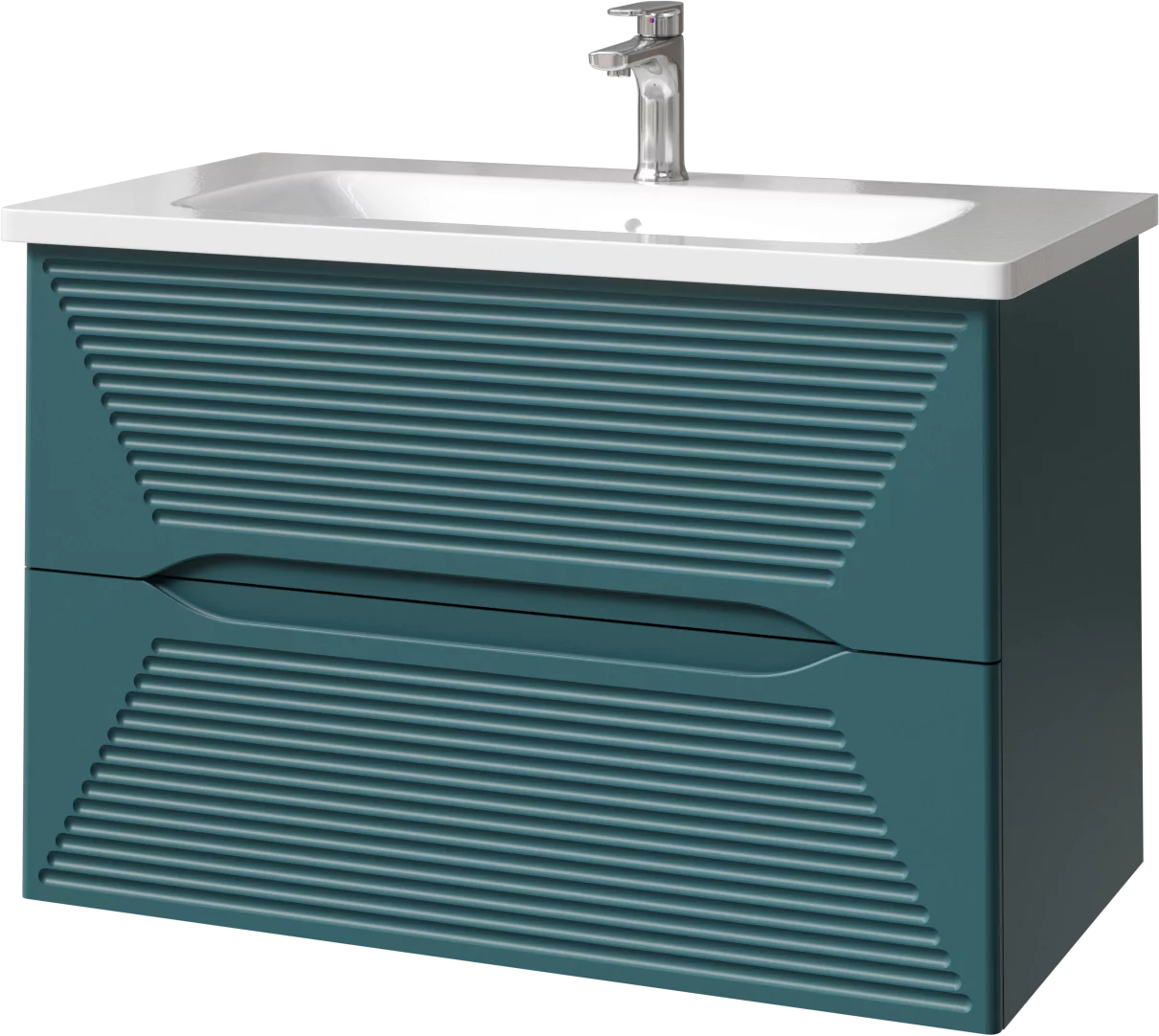 тумба подвесная caprigo modo terza 80 35613-sf013 синий матовый