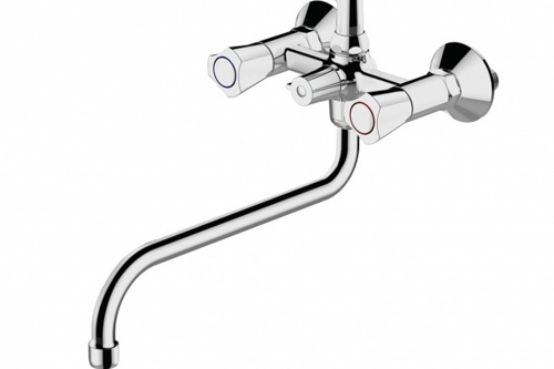смеситель для ванны bravat duo f6133186cp-lb-rus хром