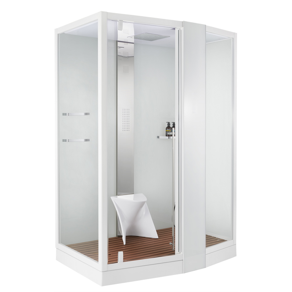 душевая кабина orans sr-89102rs white 150x100 белая (с турецкой баней)