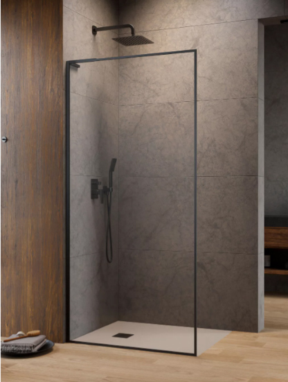 душевой уголок radaway modo f sl brushed gunmetal ii 70x200 левый, стекла прозрачные, профиль брашированная оружейная сталь