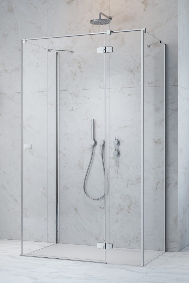 душевой уголок radaway fuenta kdj+s 100x70 правый, стекла прозрачные, профиль хром