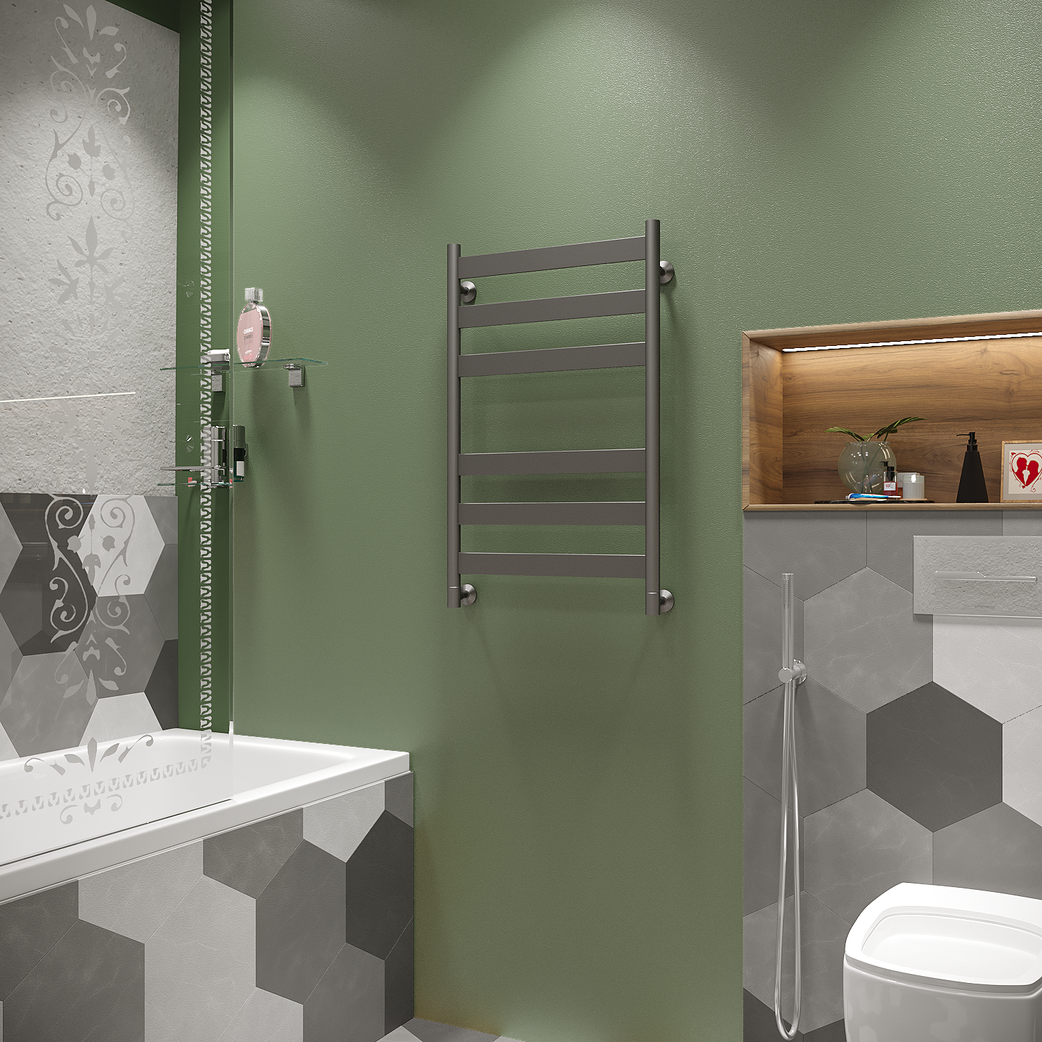 полотенцесушитель водяной stinox napoli 50x80 черный матовый