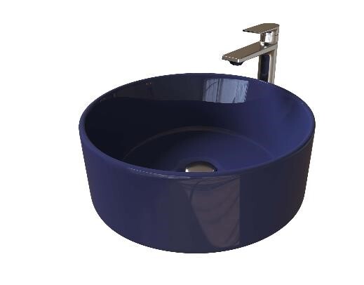 умывальник grossman color gr-3013blm 40x40 синий матовый