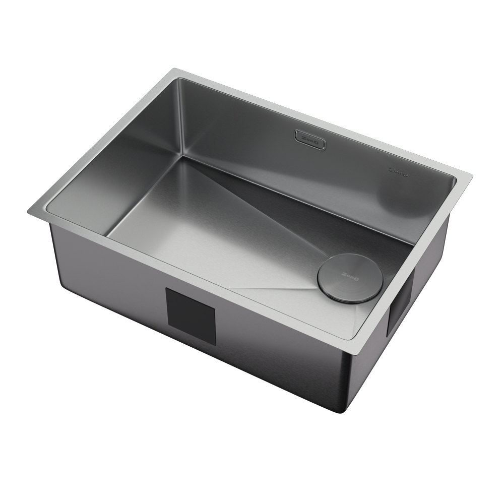 кухонная мойка zorg zerox 59 u / if side sf steel 59x44 матовая нержавеющая сталь