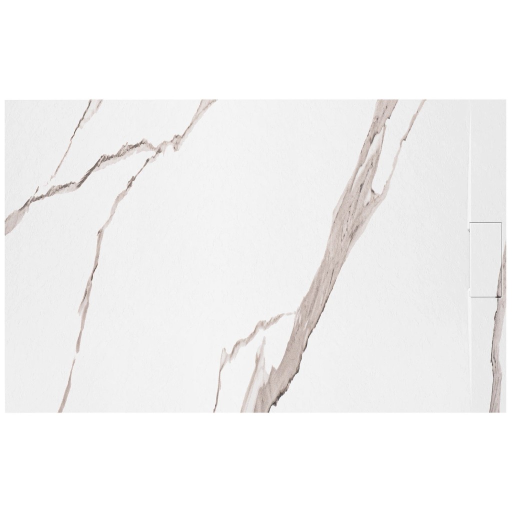 душевой поддон rea bazalt carrara white 90x120 белый мрамор