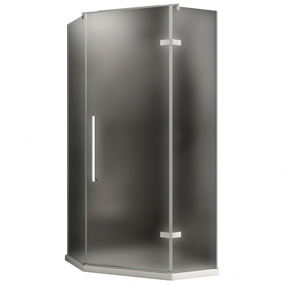 душевой уголок abber ewiges wasser ag05090m 90x90 стекла матовые, профиль хром