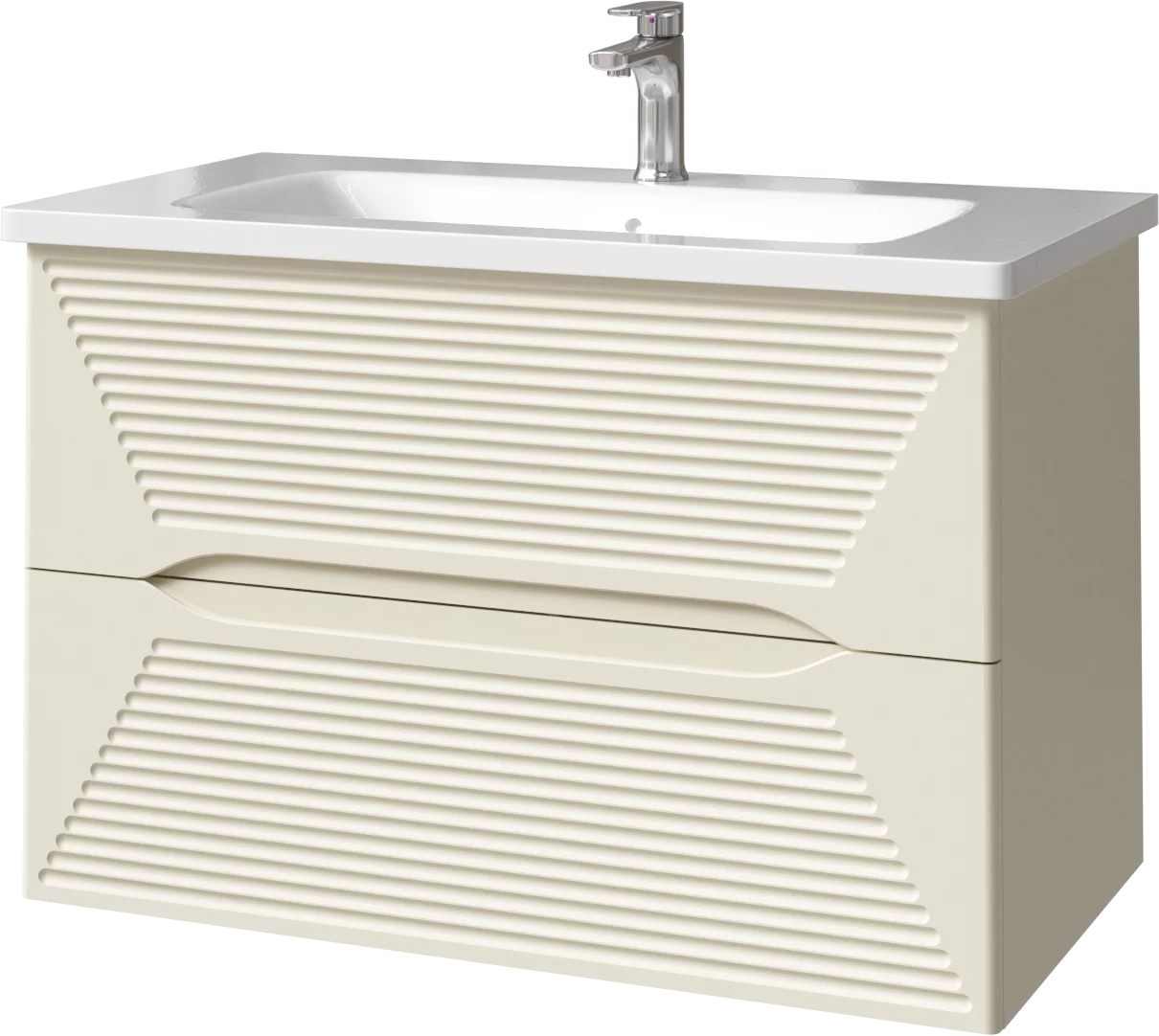 тумба подвесная caprigo modo terza 80 35613-sf046 бежевый матовый