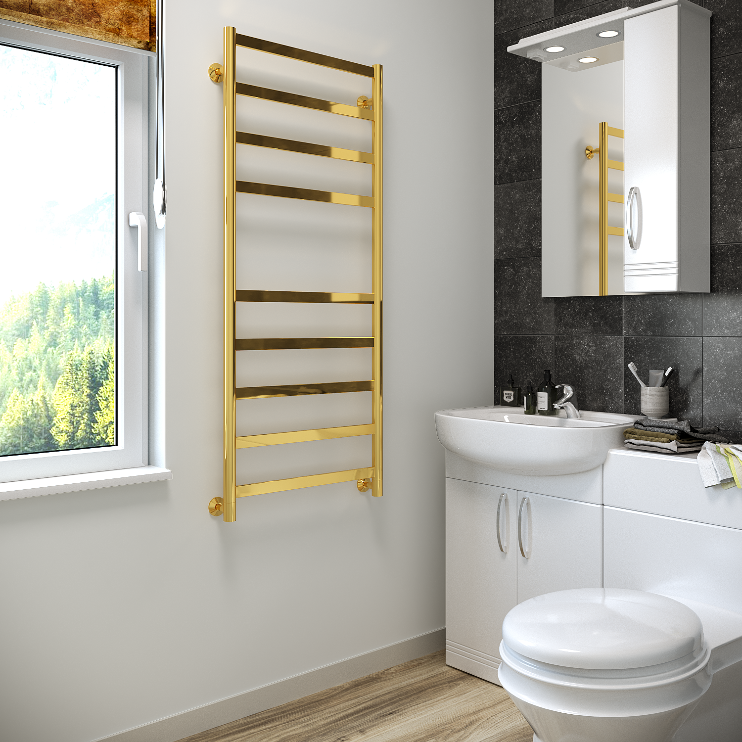 полотенцесушитель водяной stinox maxima 50x120 золото глянец